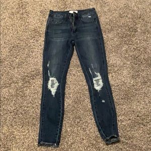 Distressed jeans